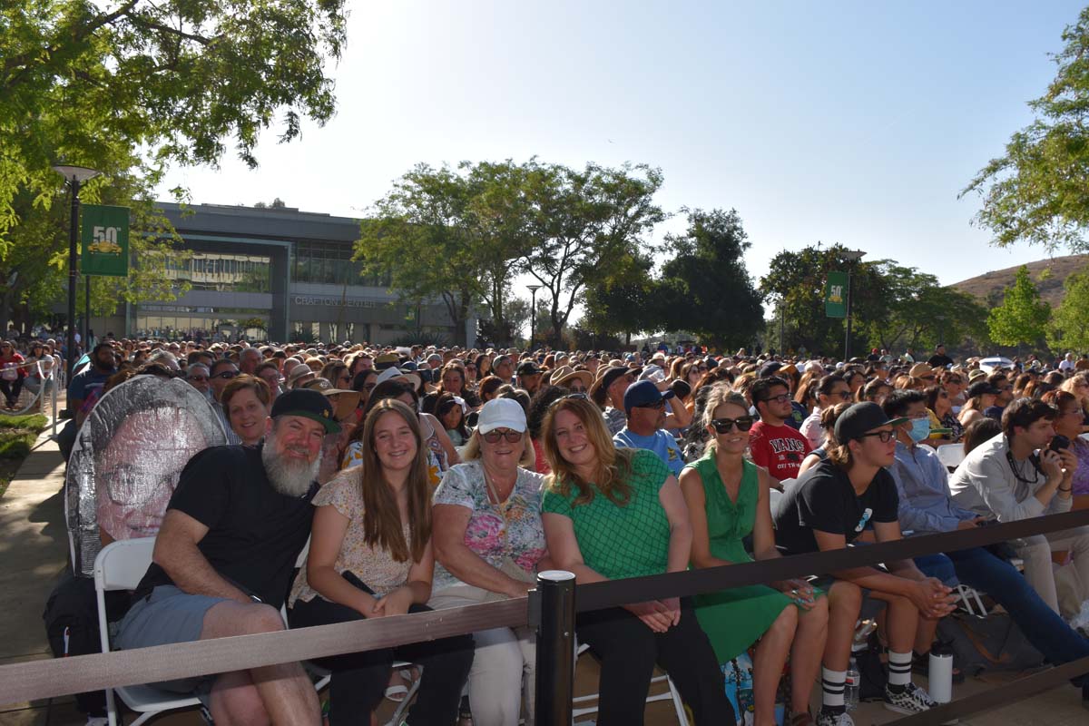 People enjoying Commencement