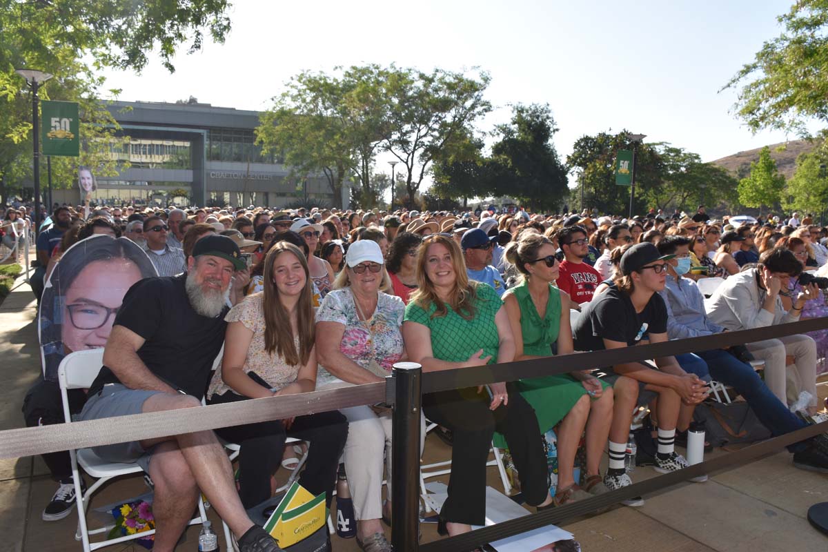 People enjoying Commencement