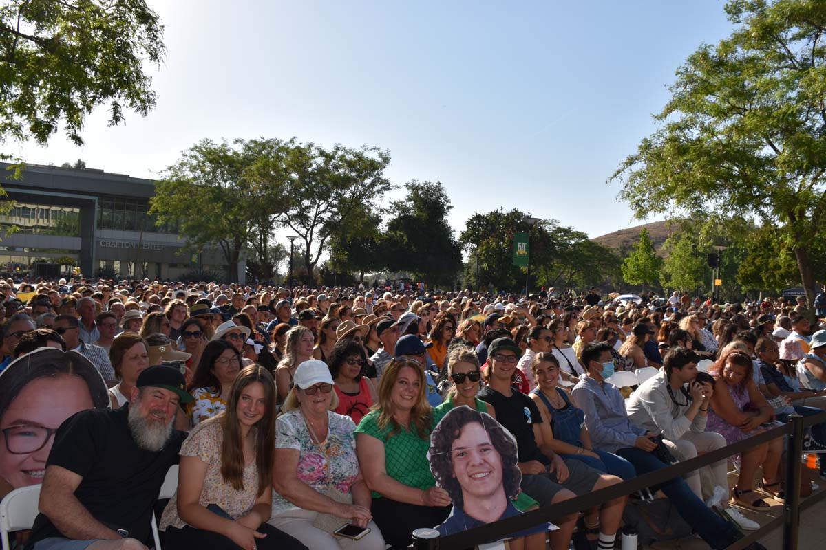 People enjoying Commencement