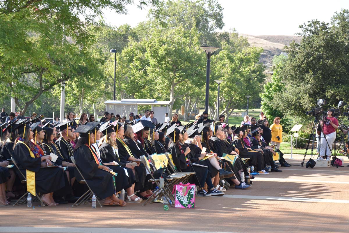 People enjoying Commencement