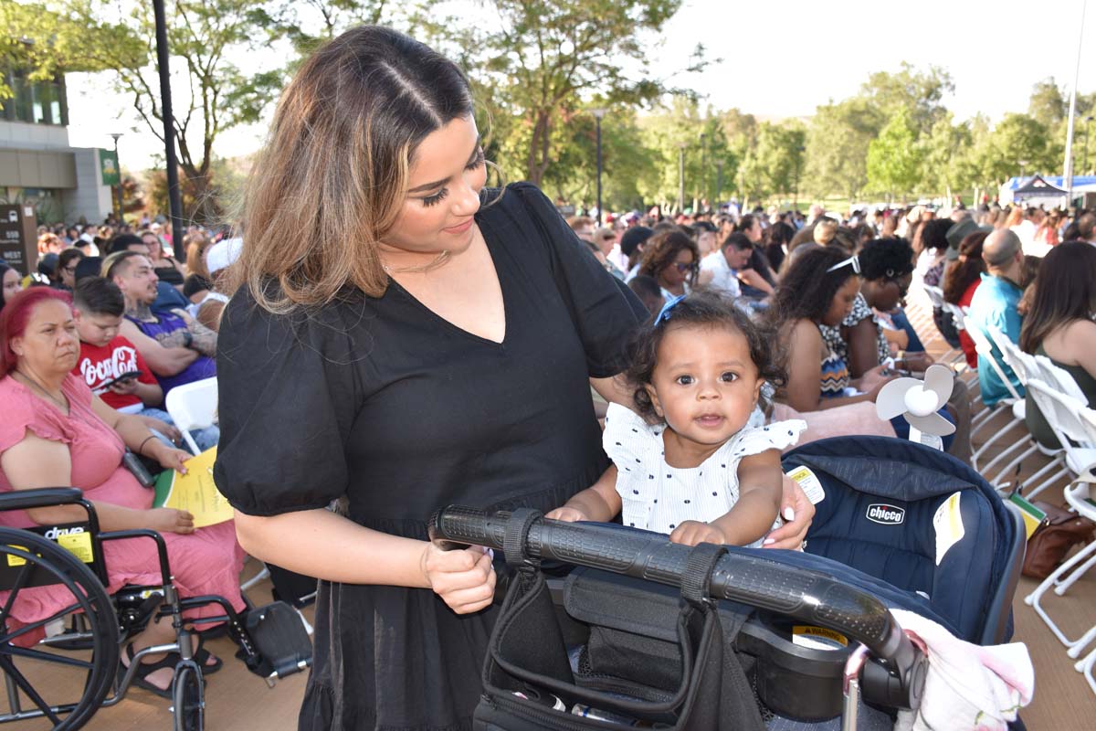 People enjoying Commencement