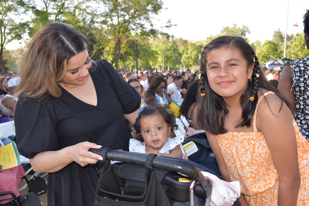 People enjoying Commencement