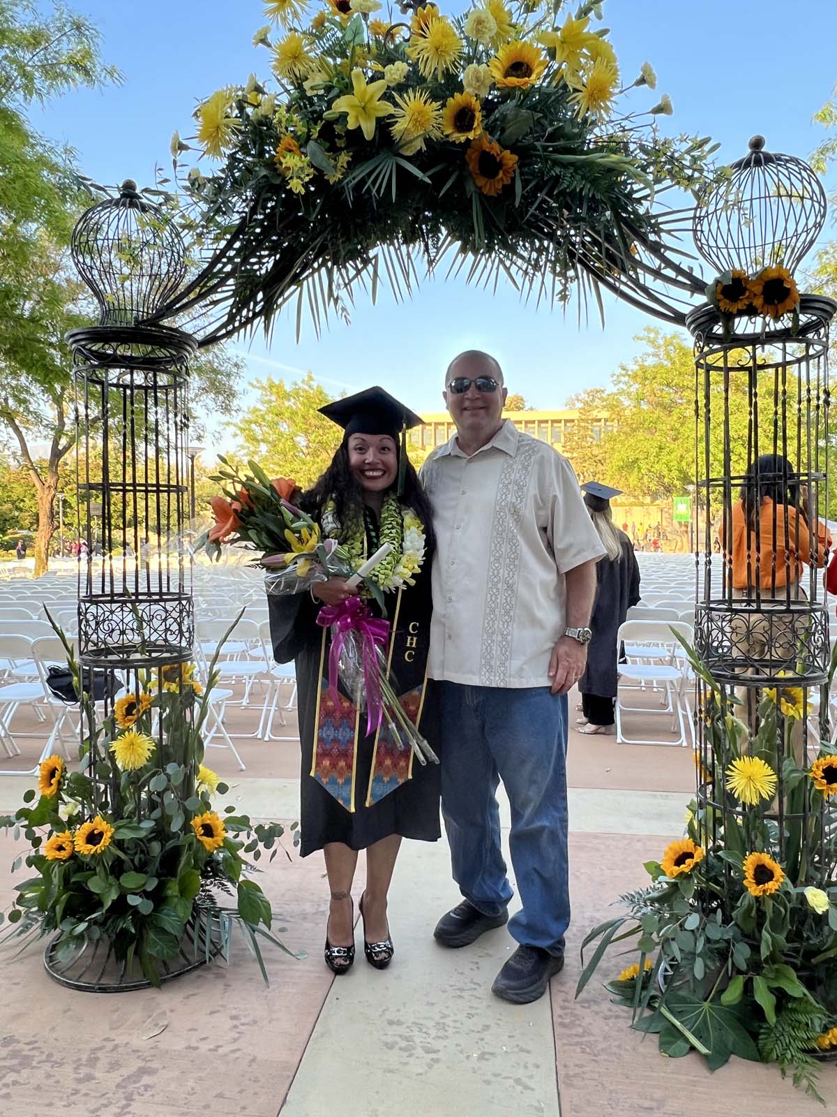 People enjoying Commencement