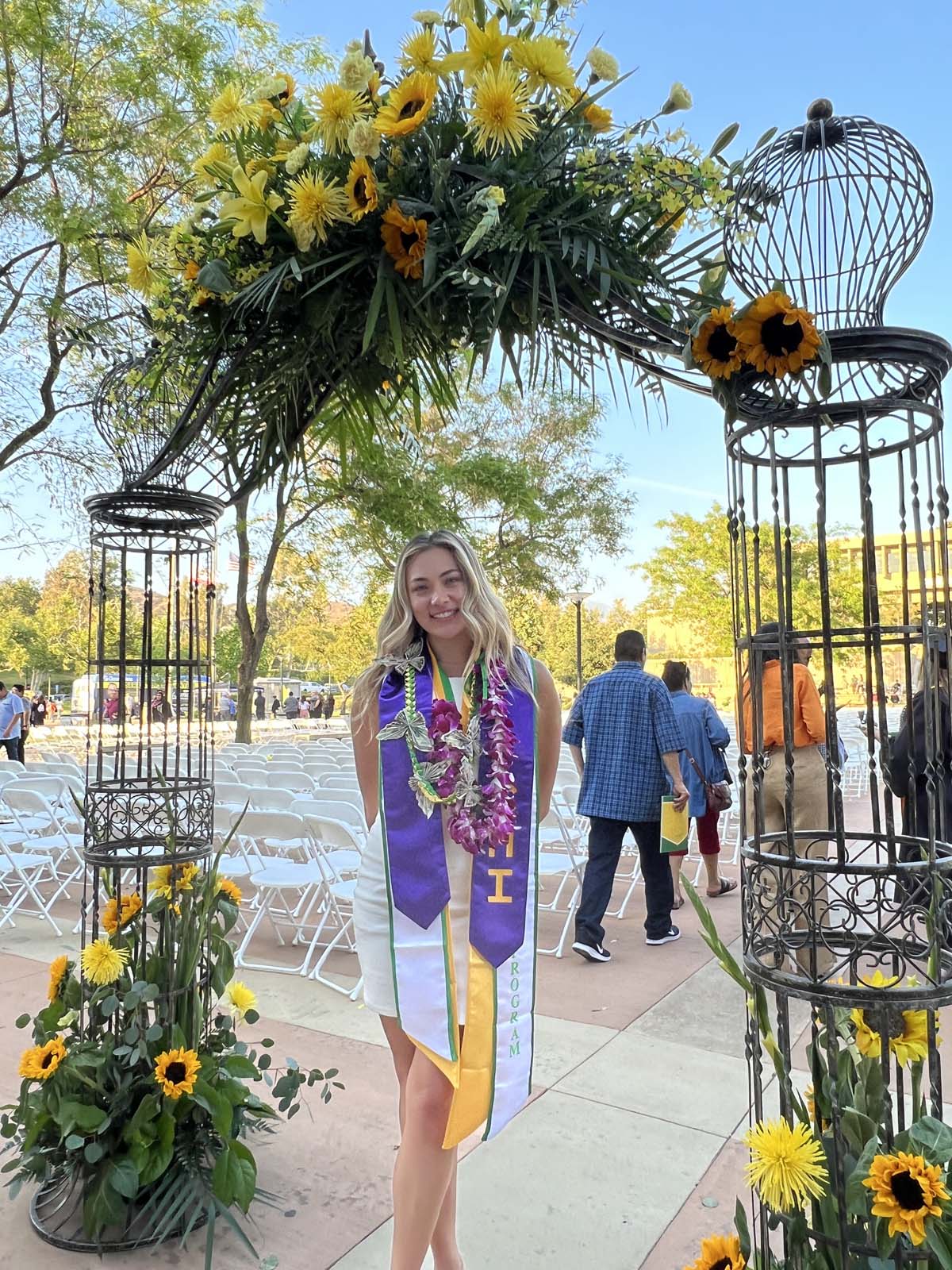 People enjoying Commencement