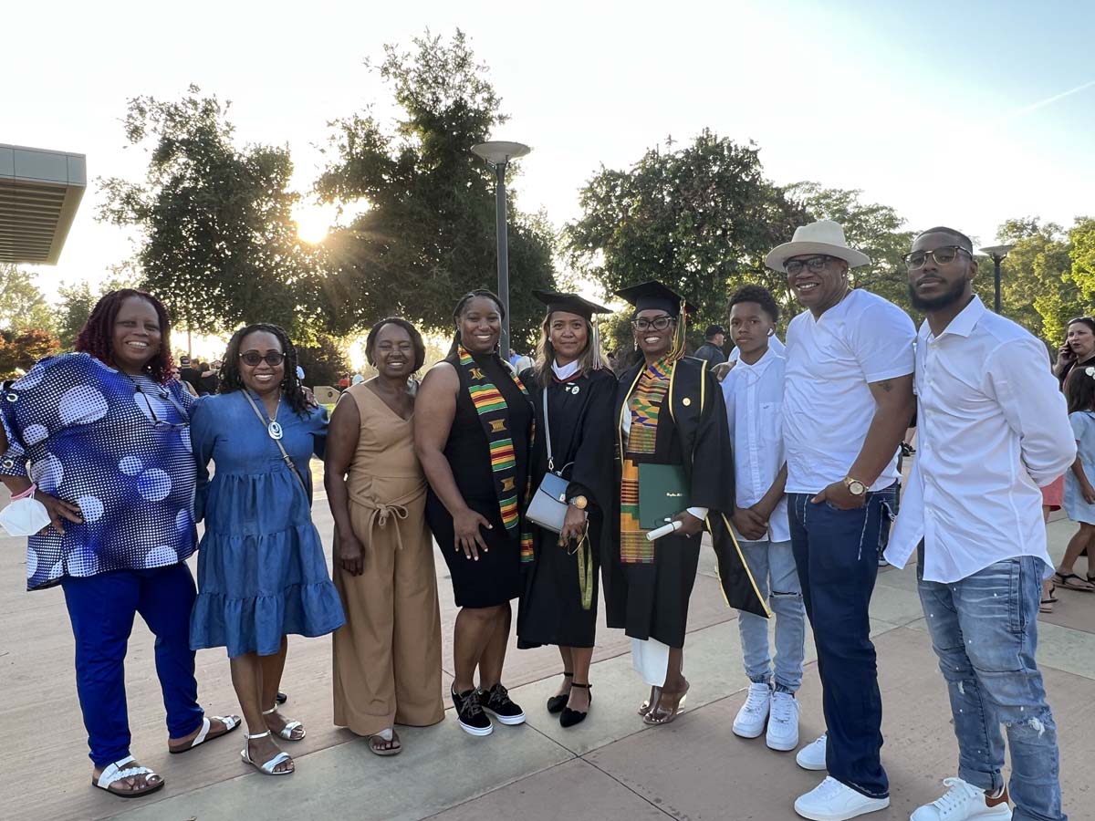 People enjoying Commencement