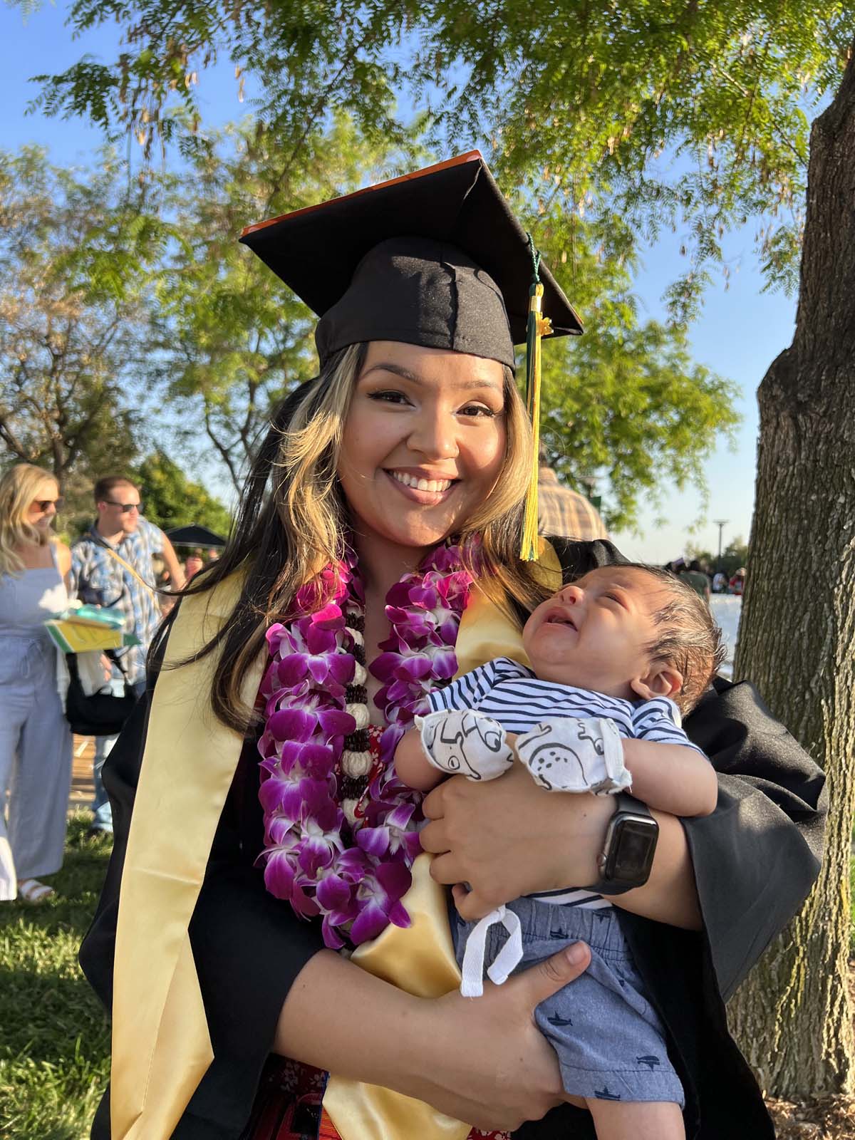 People enjoying Commencement