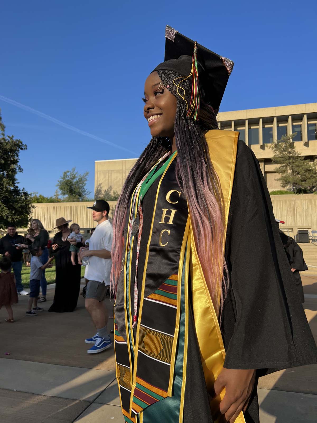 People enjoying Commencement