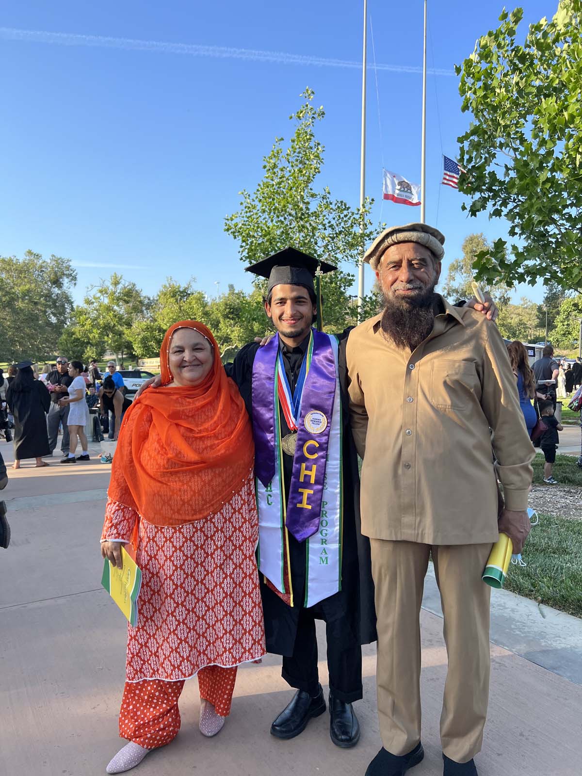 People enjoying Commencement