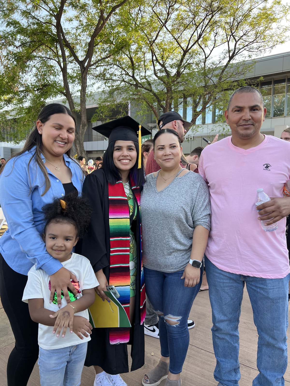 People enjoying Commencement