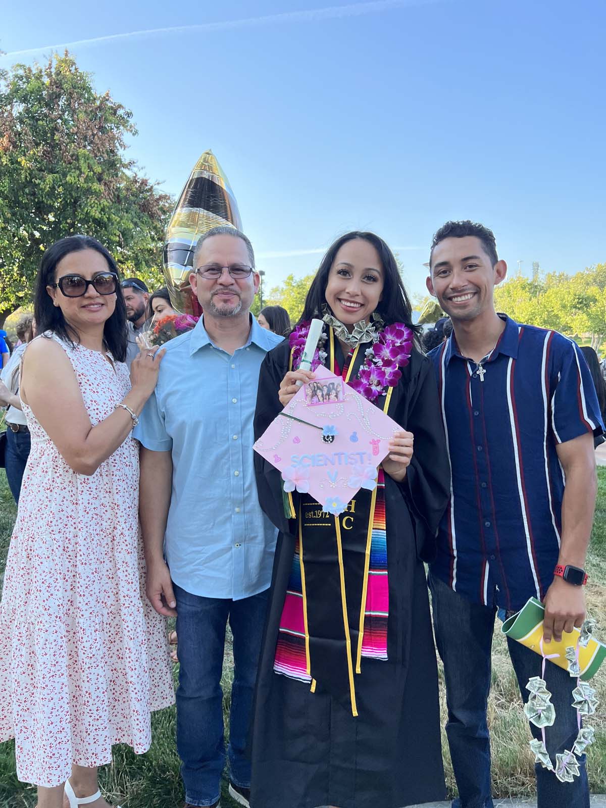 People enjoying Commencement