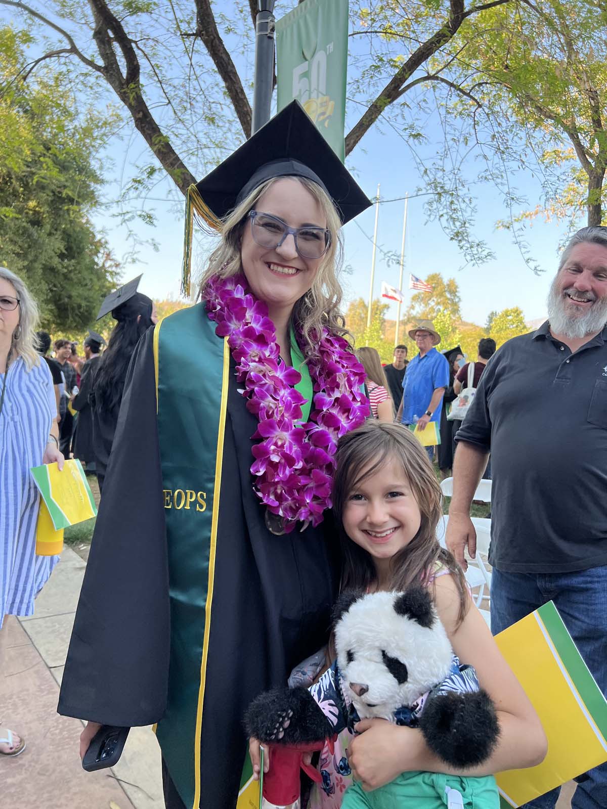 People enjoying Commencement