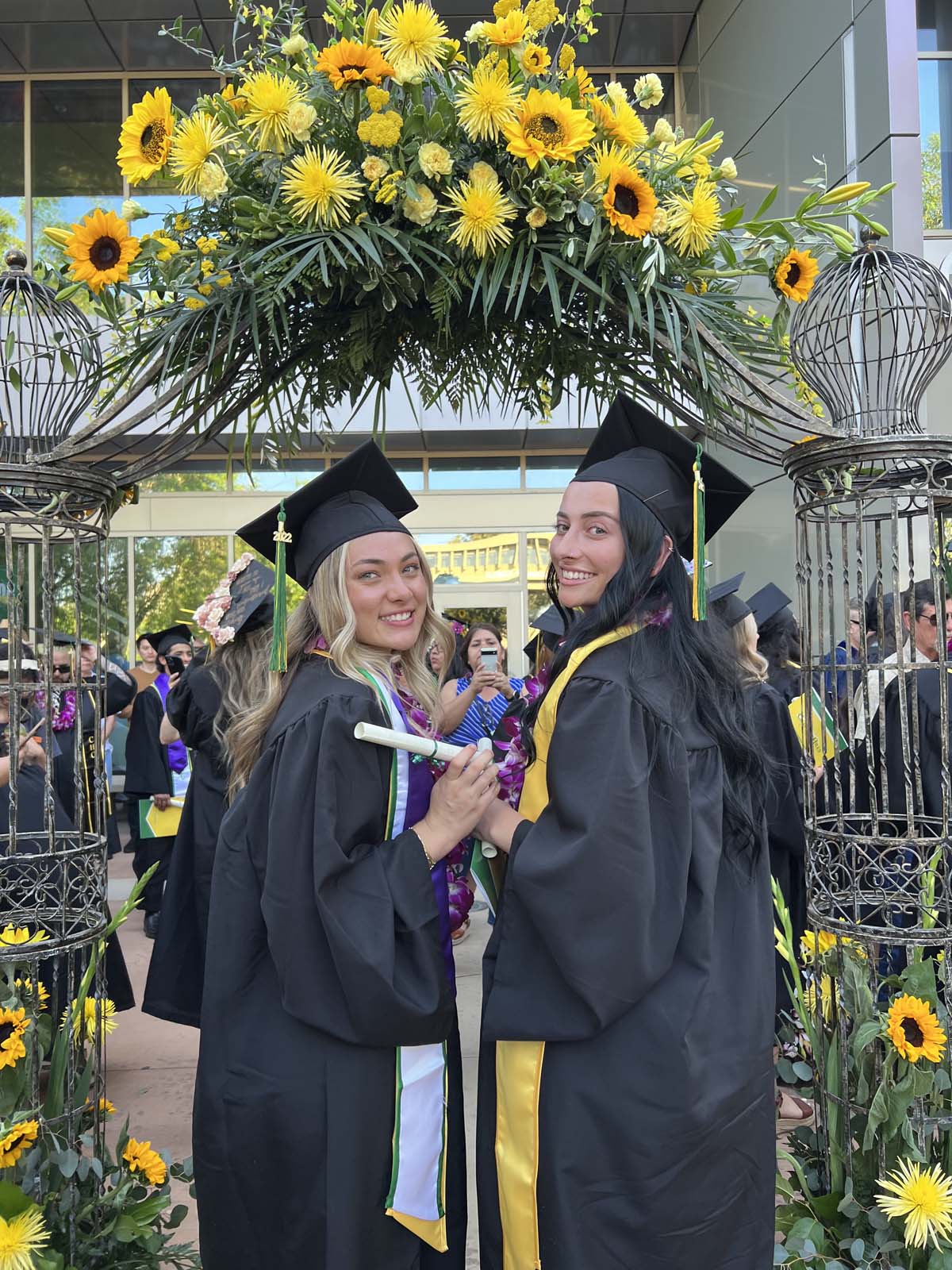 People enjoying Commencement