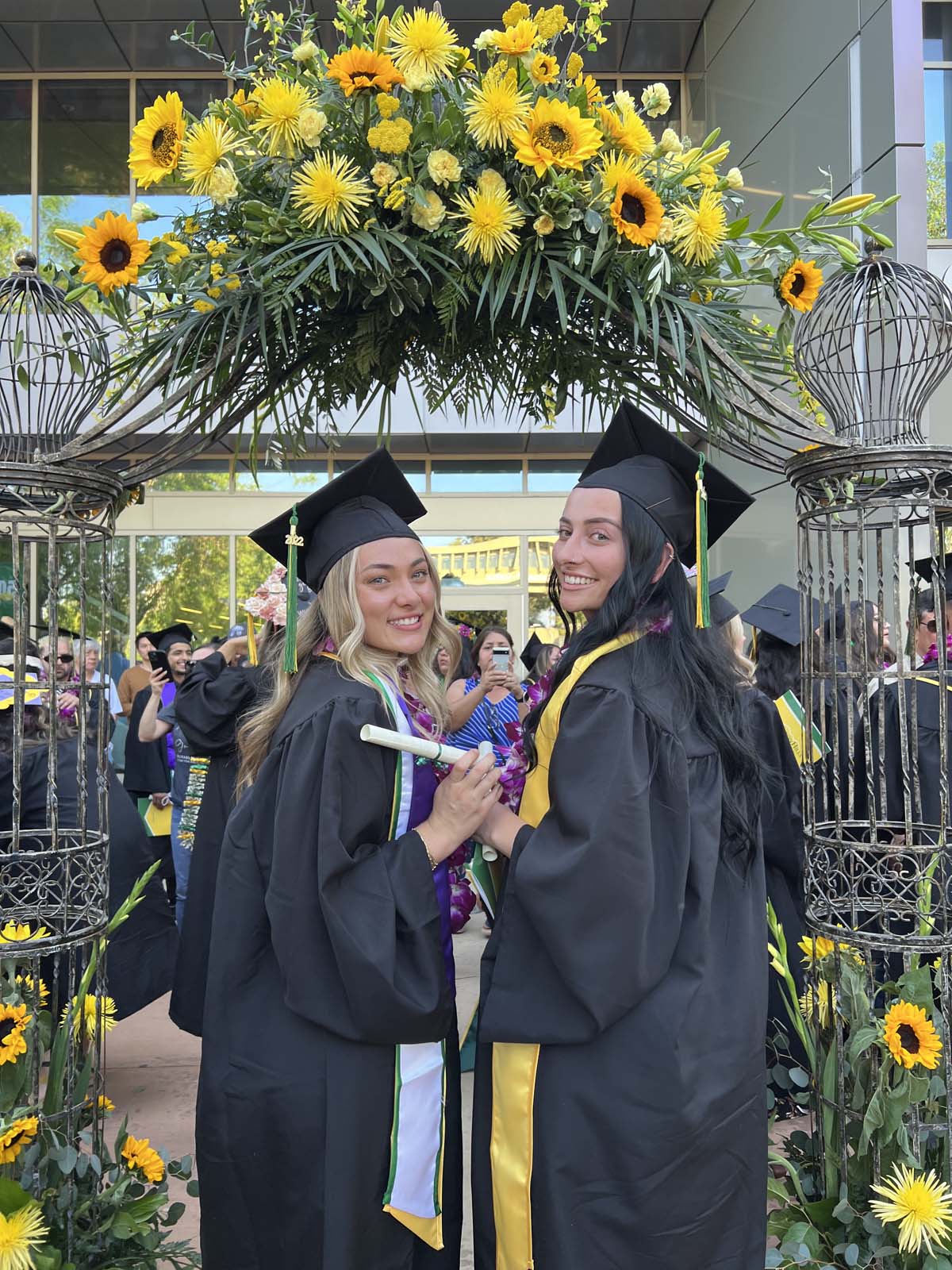 People enjoying Commencement