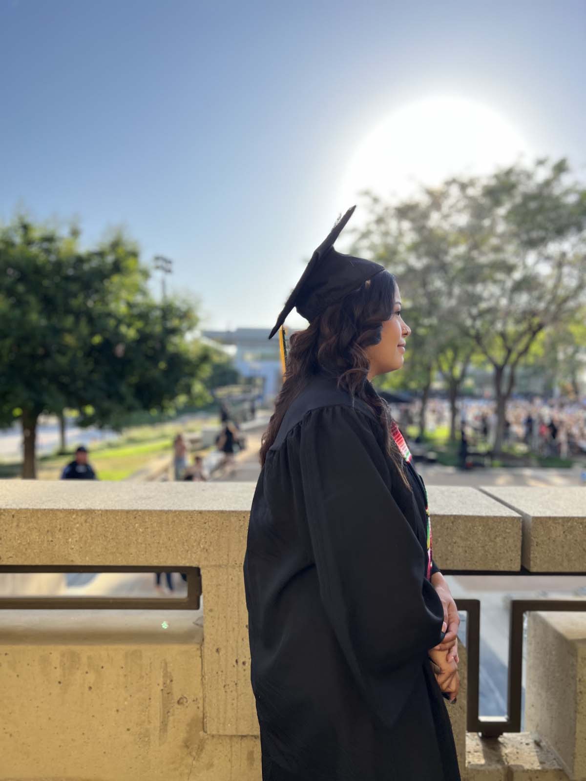 People enjoying Commencement