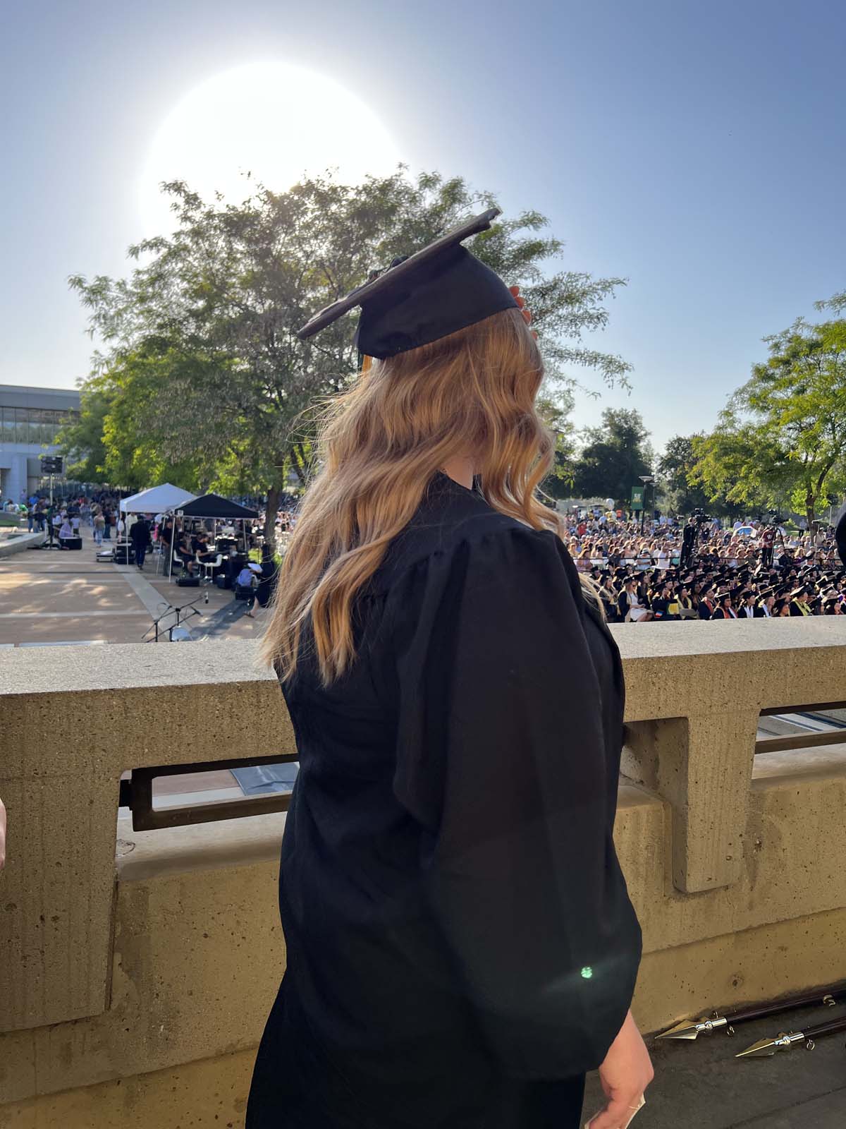 People enjoying Commencement