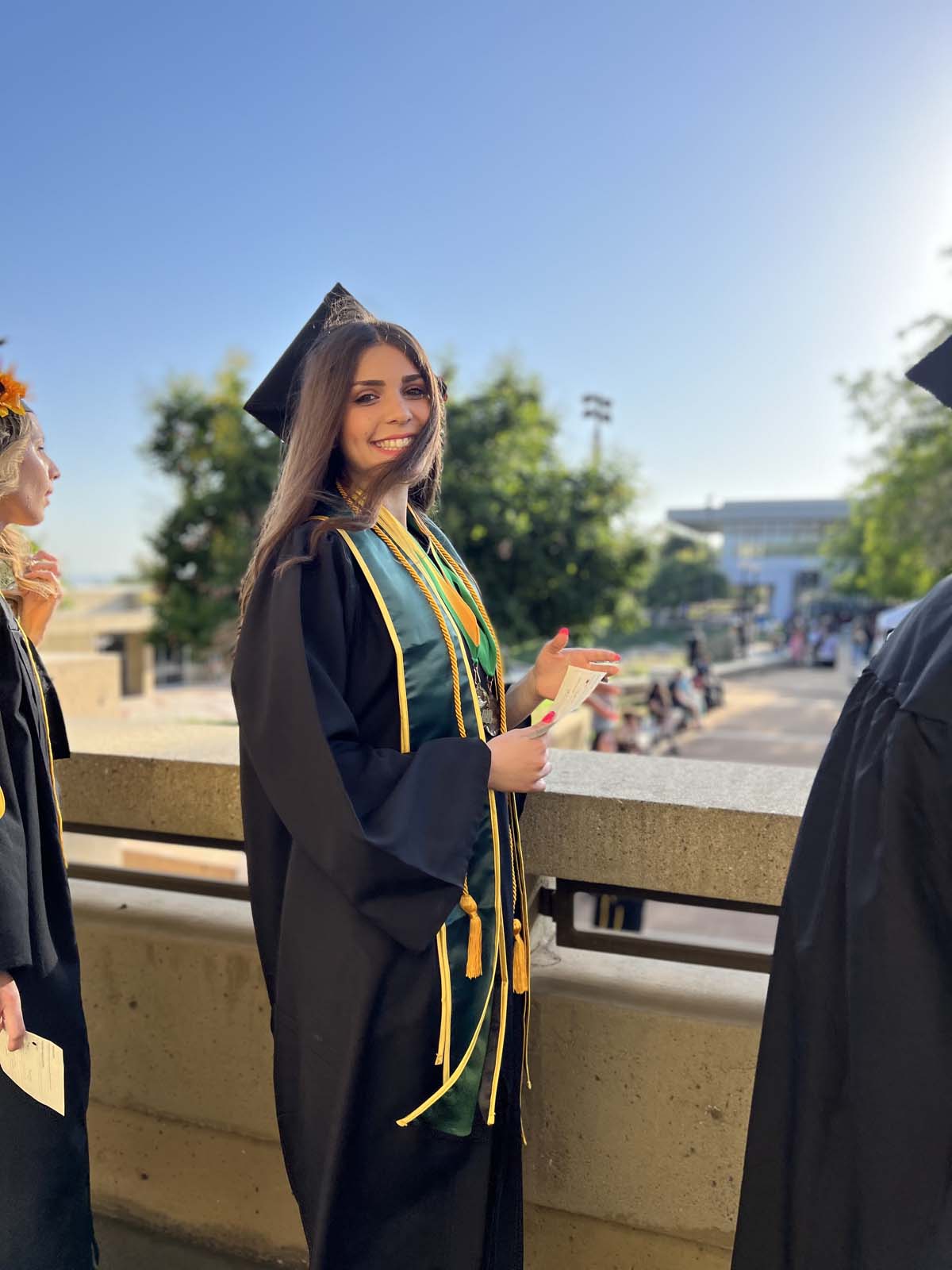 People enjoying Commencement