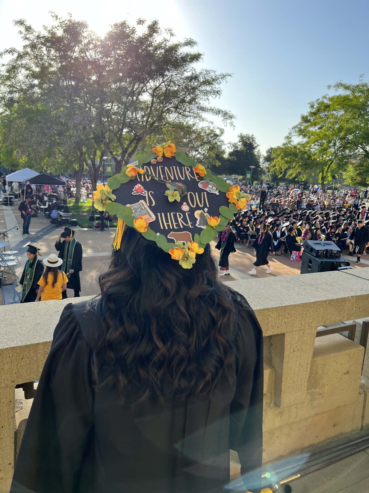 People enjoying Commencement