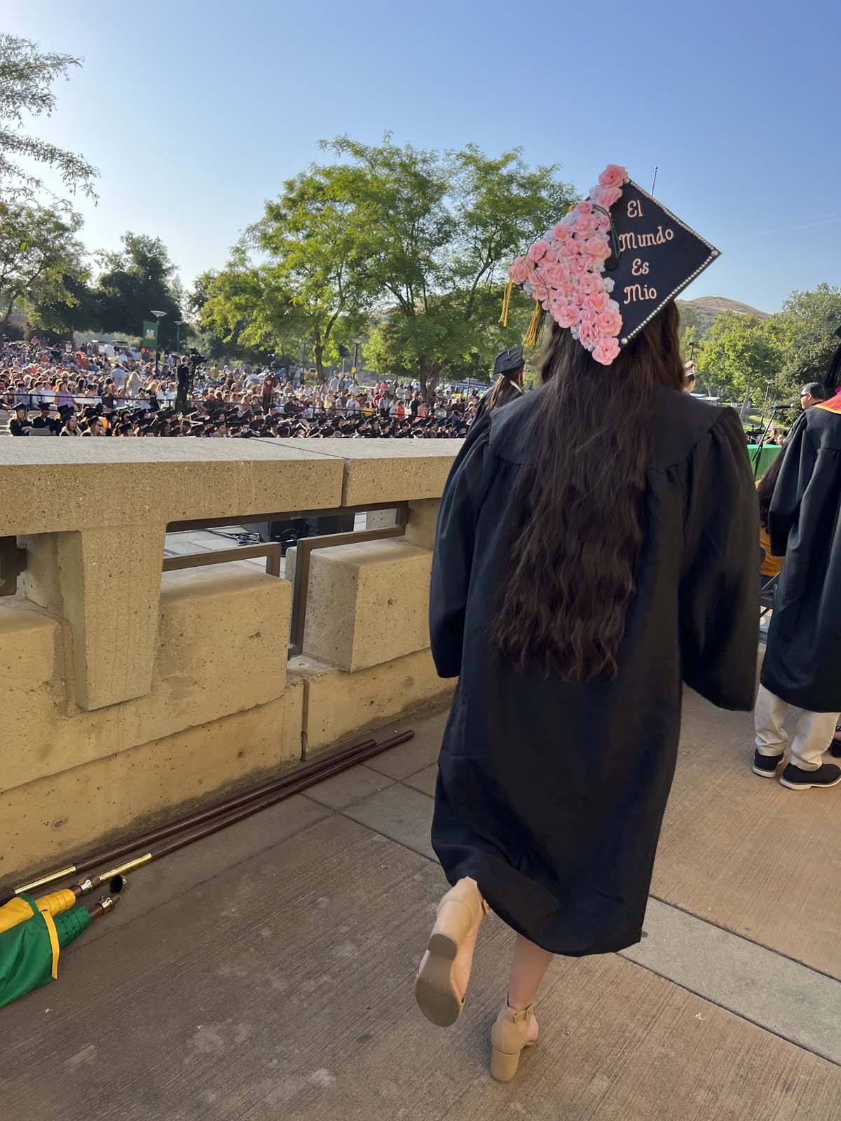 People enjoying Commencement