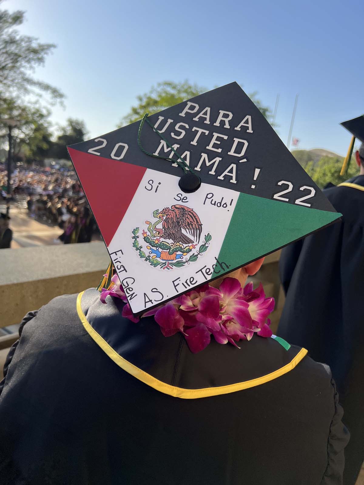 People enjoying Commencement