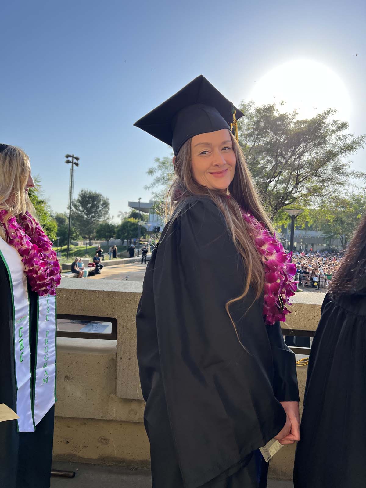 People enjoying Commencement