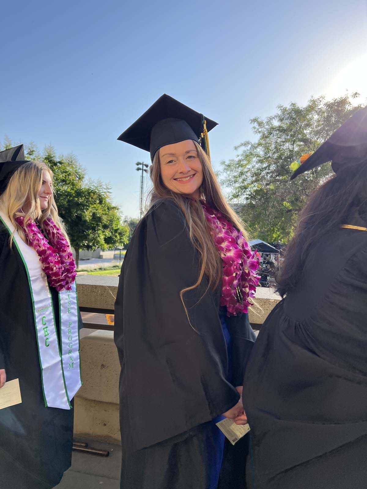 People enjoying Commencement