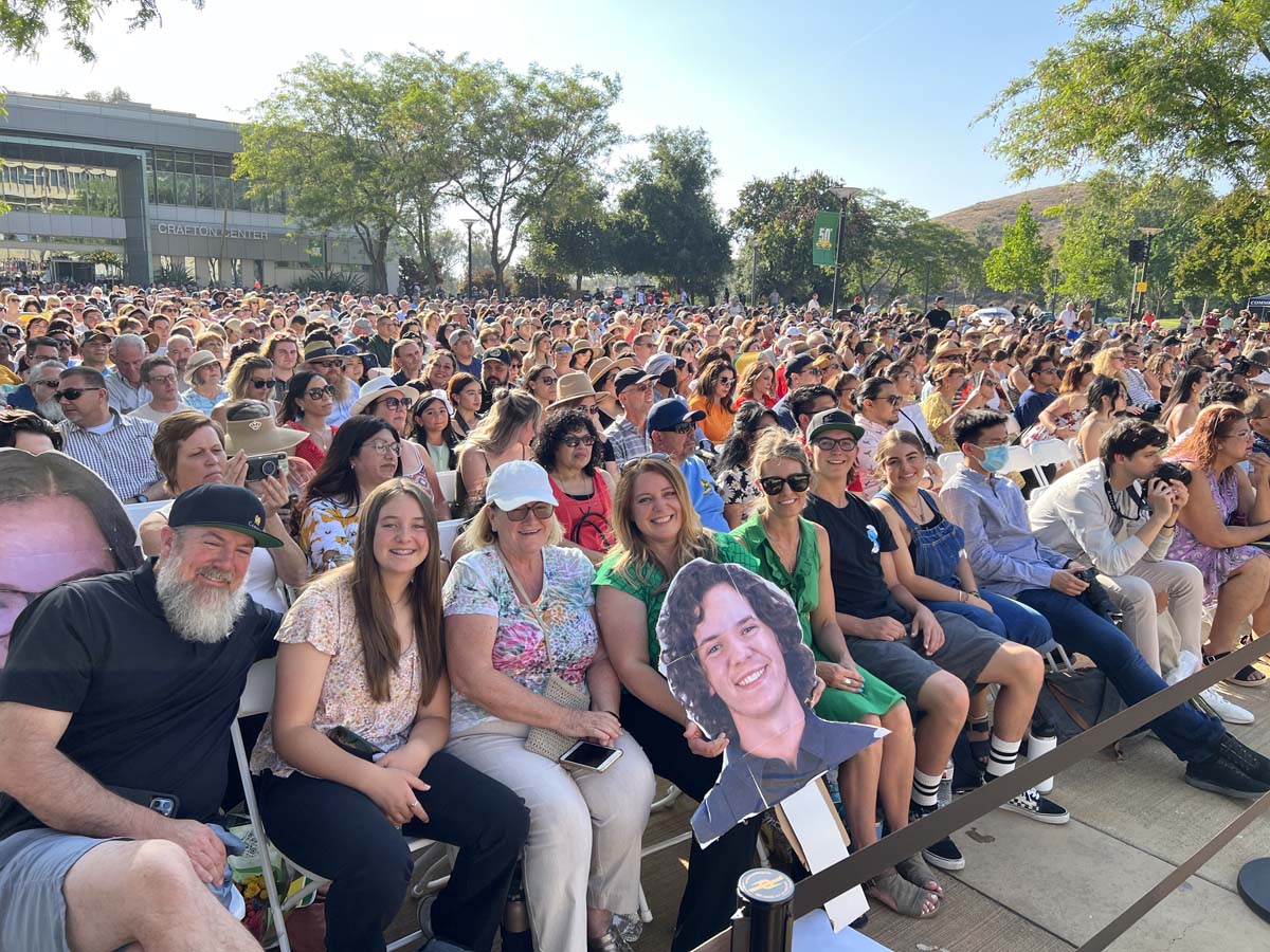 People enjoying Commencement