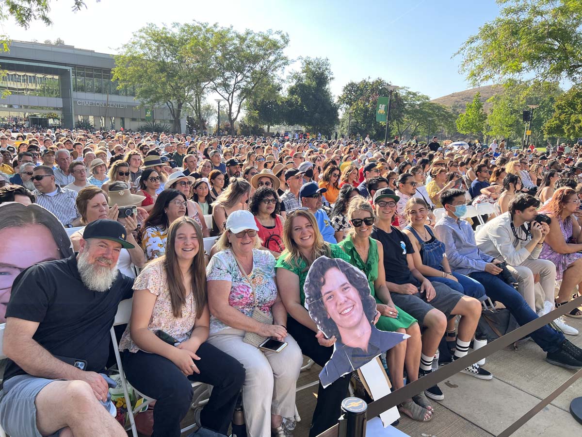 People enjoying Commencement