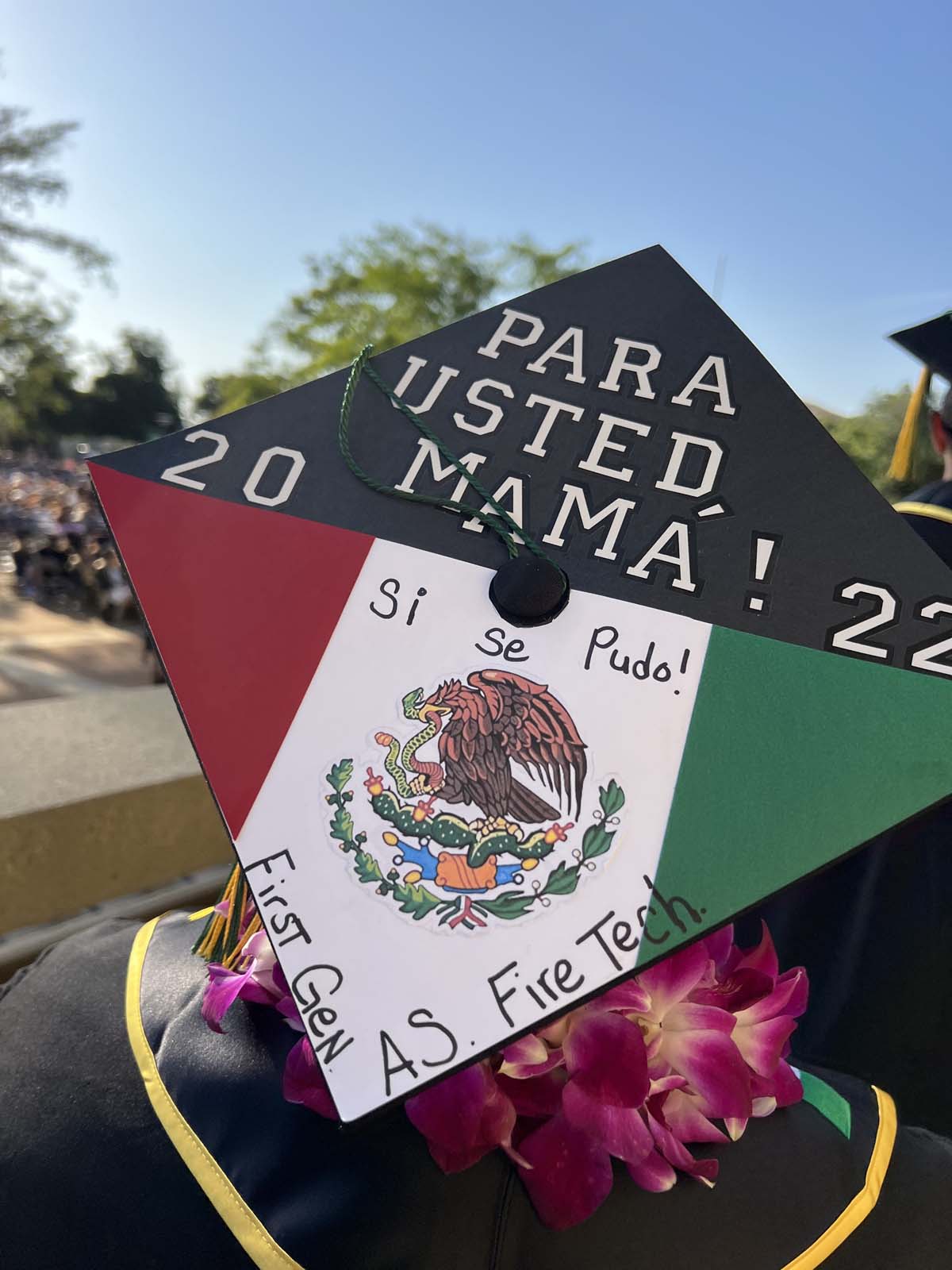 People enjoying Commencement