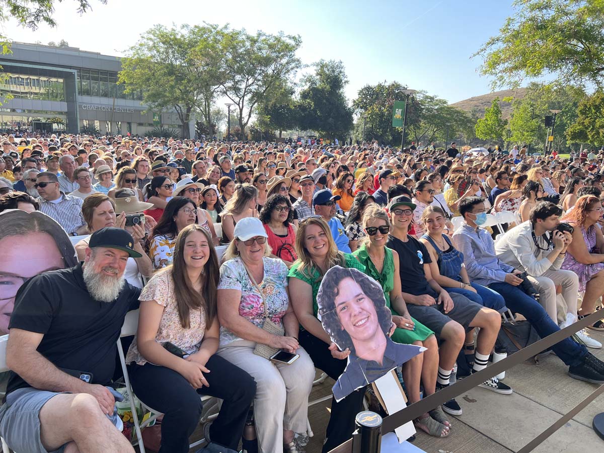 People enjoying Commencement