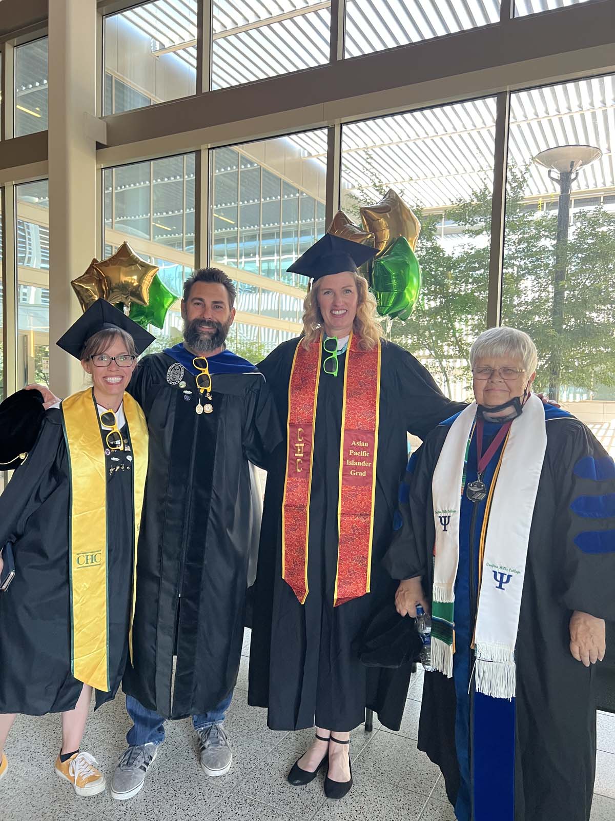 People enjoying Commencement