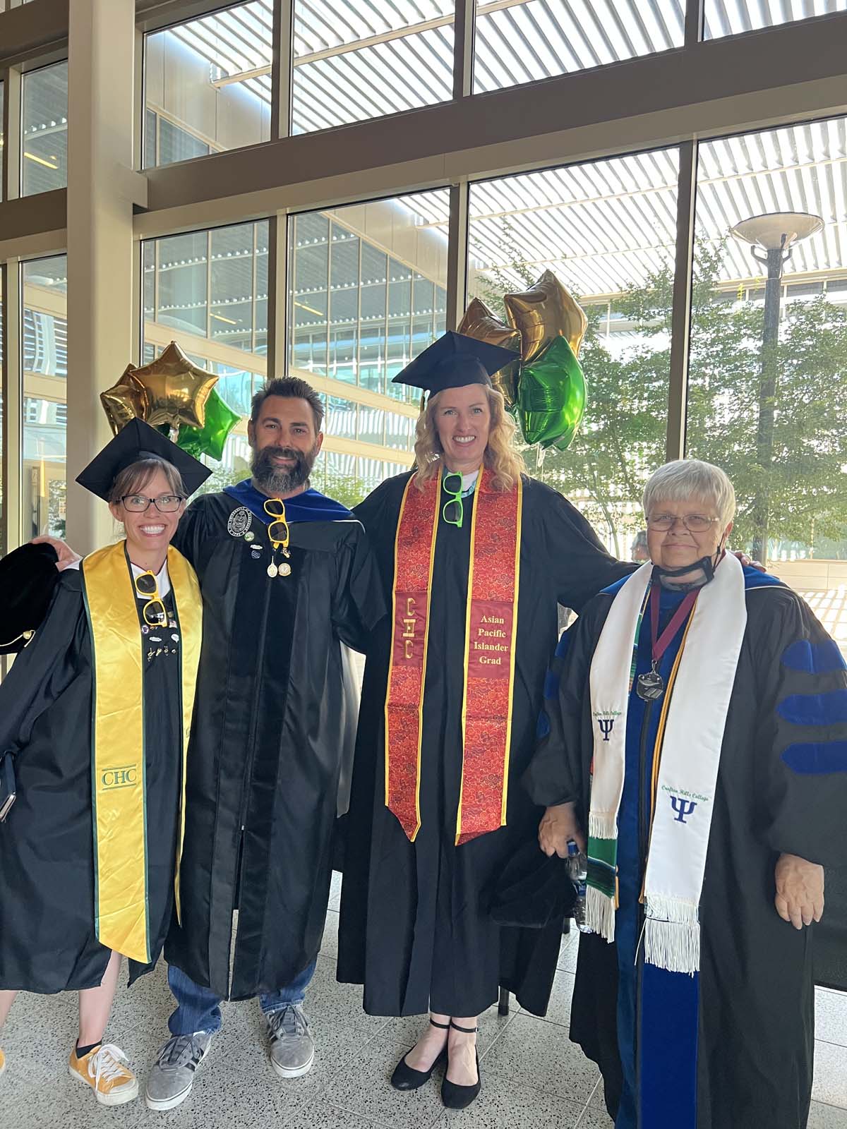 People enjoying Commencement