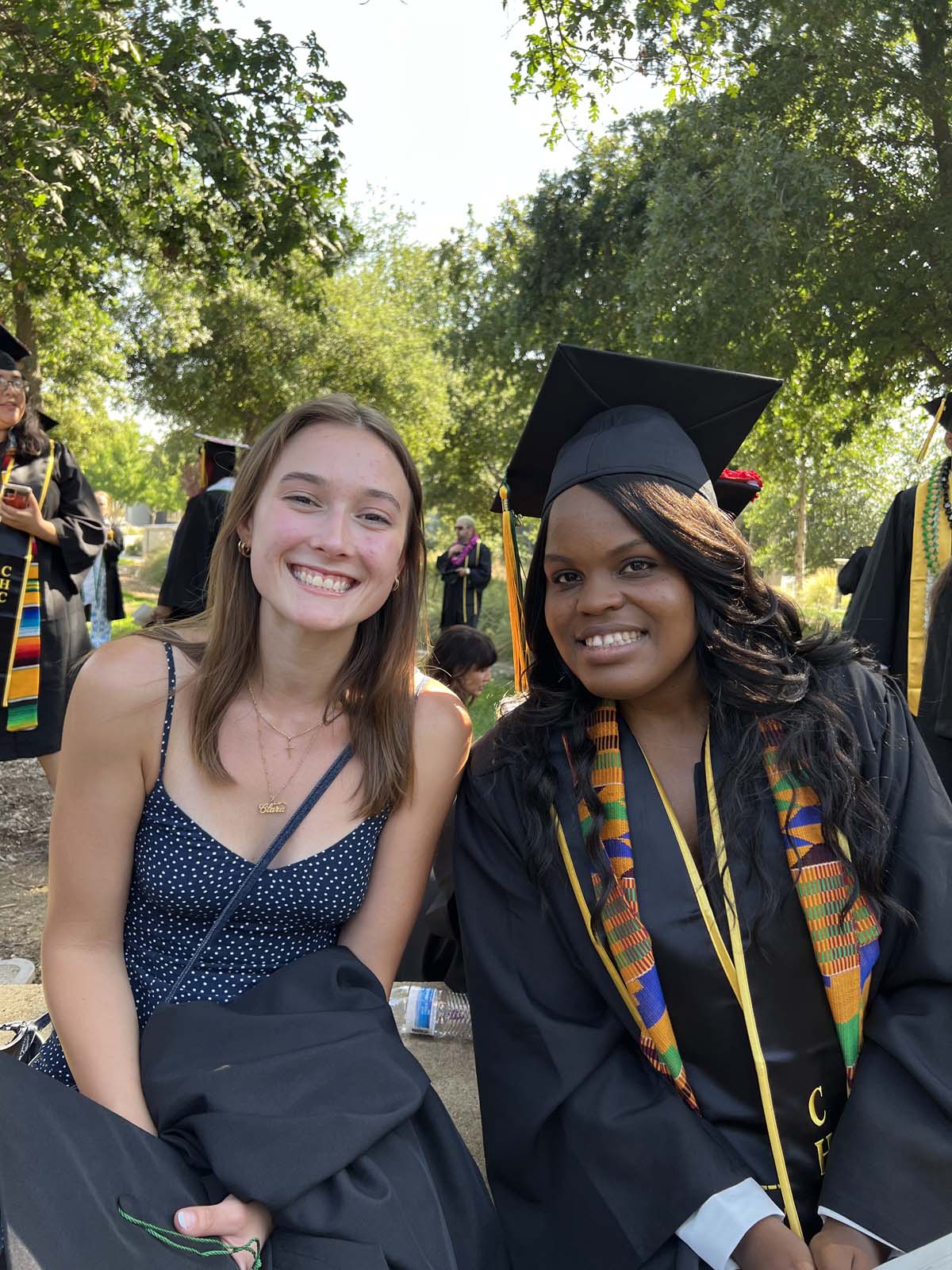 People enjoying Commencement