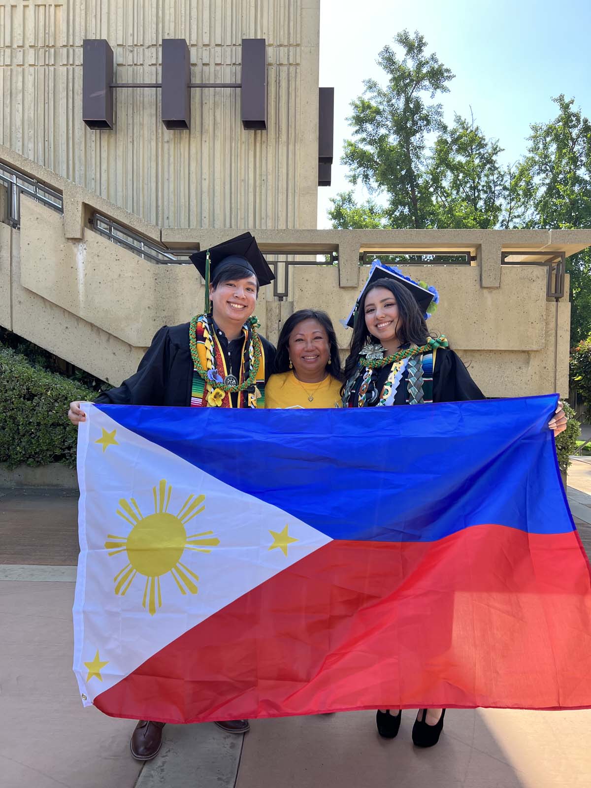 People enjoying Commencement