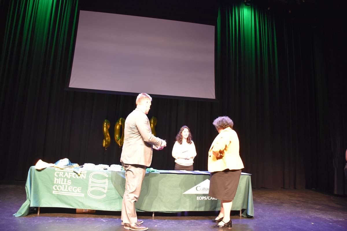 People enjoying the EOP&S Awards Ceremony