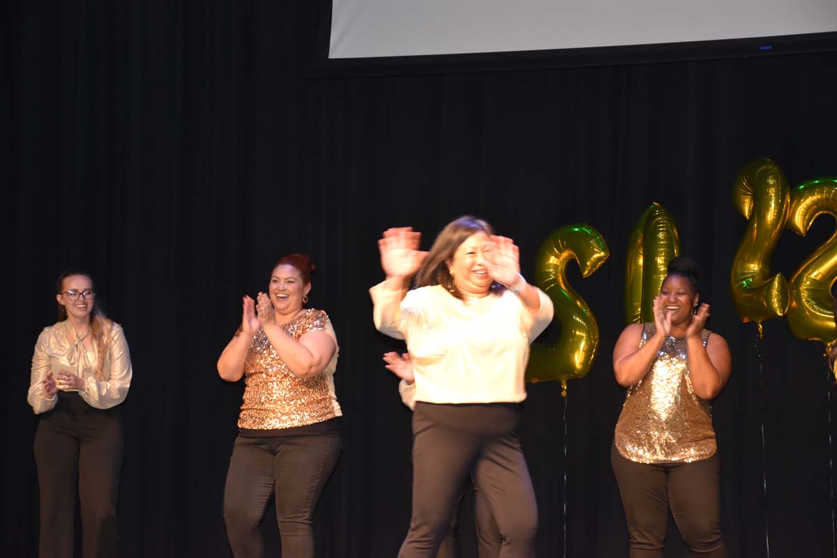 People enjoying the EOP&S Awards Ceremony