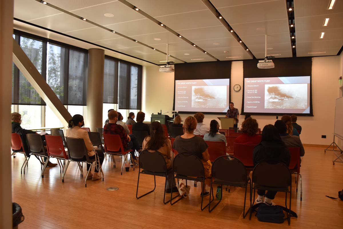 Students at the research conference