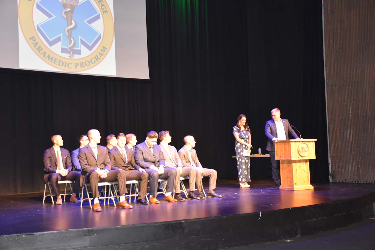 People enjoying the Paramedic Graduation