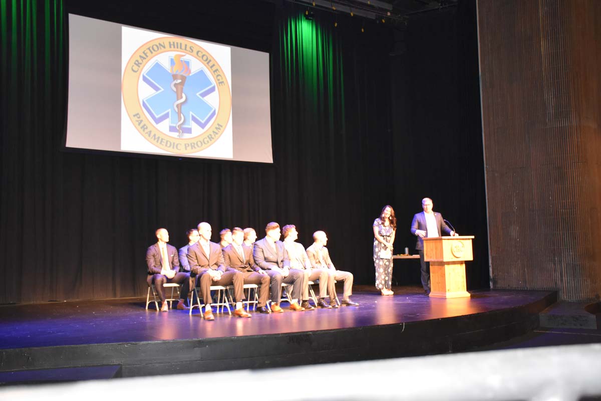 People enjoying the Paramedic Graduation