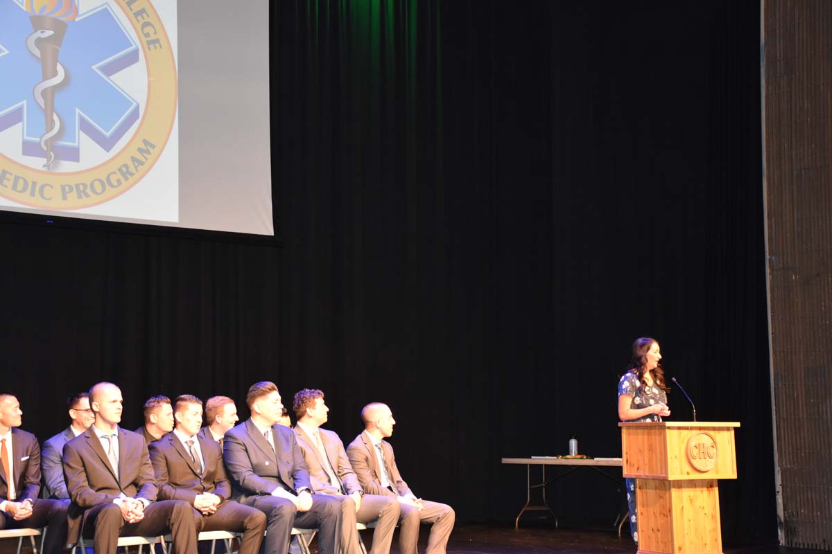 People enjoying the Paramedic Graduation