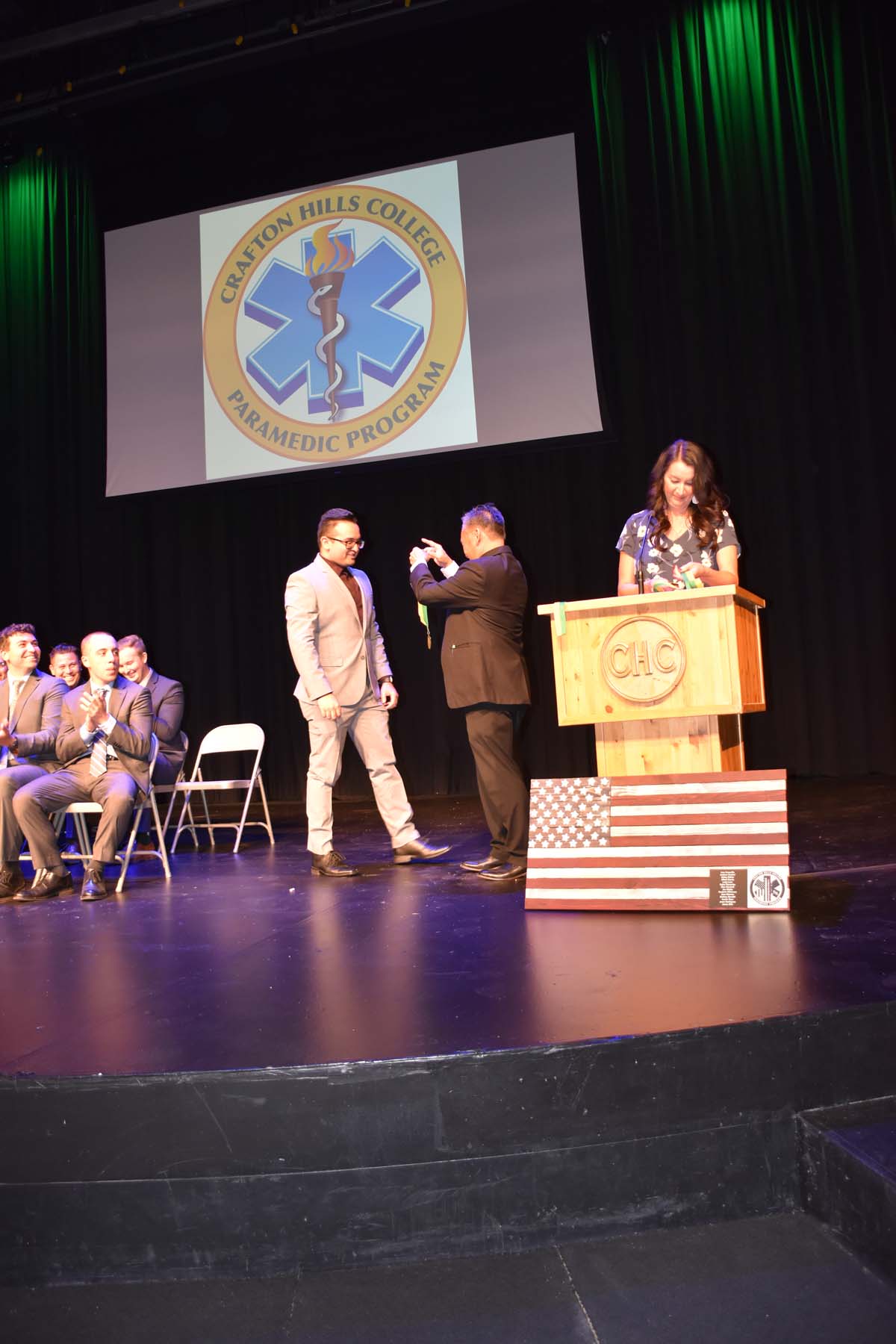 People enjoying the Paramedic Graduation