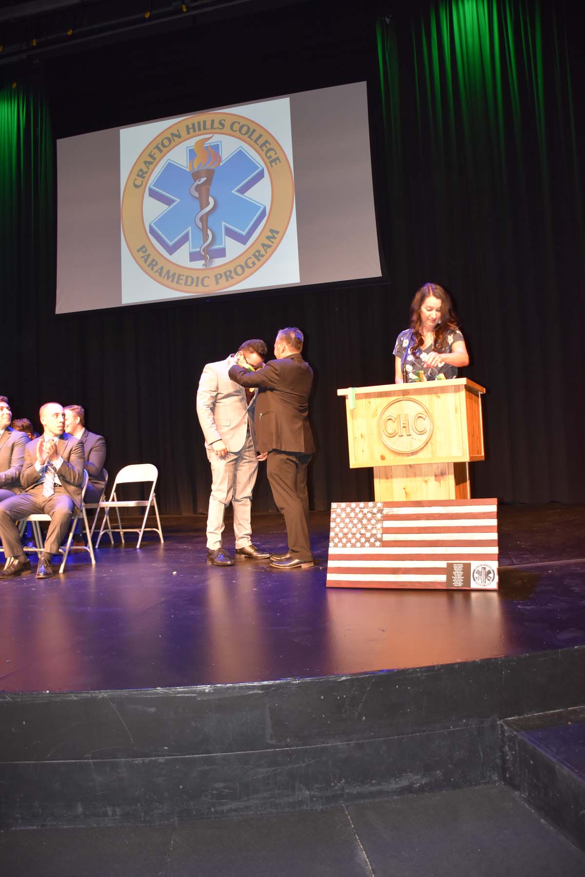 People enjoying the Paramedic Graduation