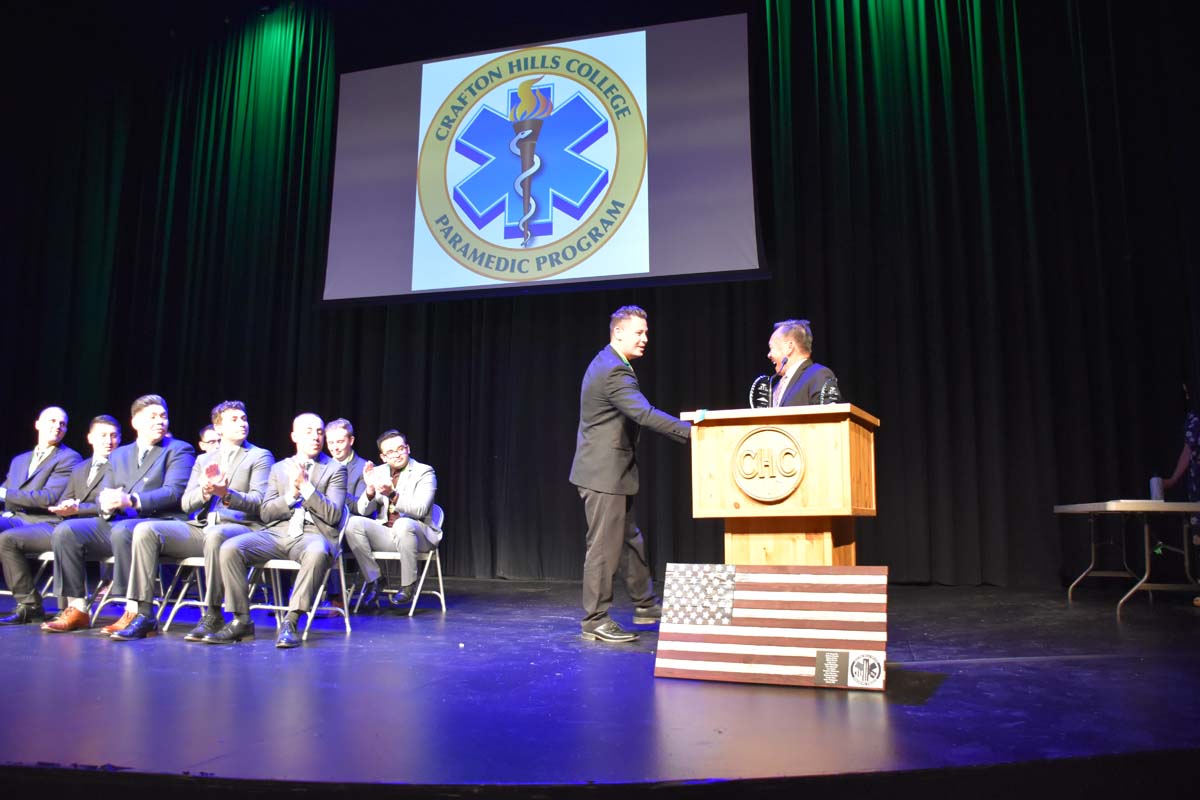 People enjoying the Paramedic Graduation