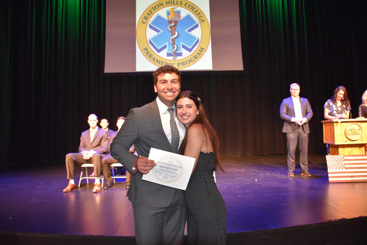 People enjoying the Paramedic Graduation