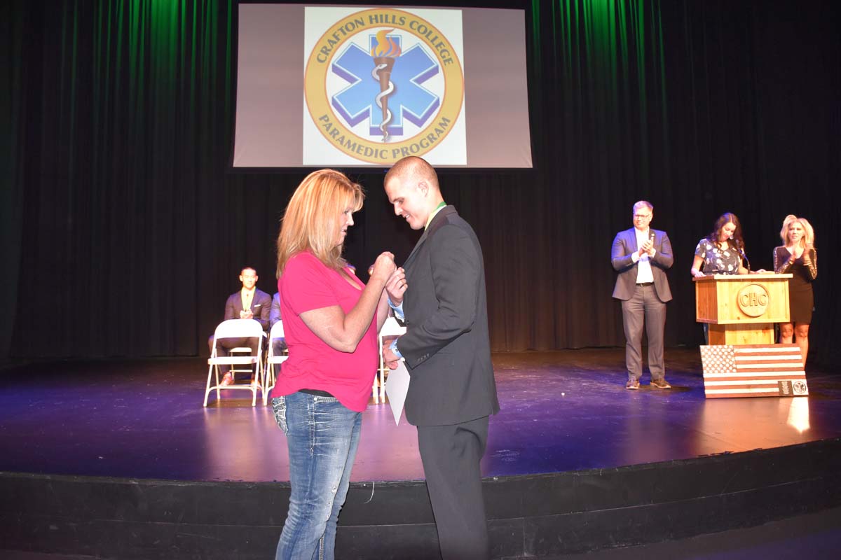 People enjoying the Paramedic Graduation