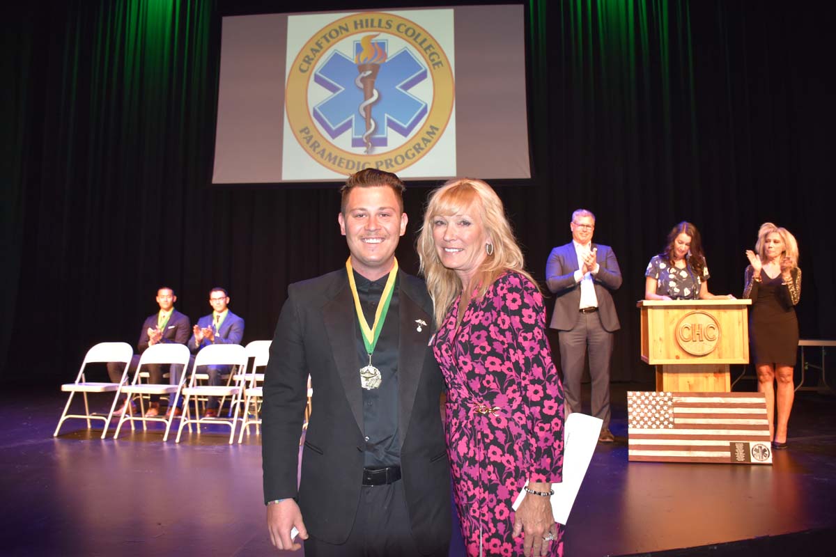 People enjoying the Paramedic Graduation