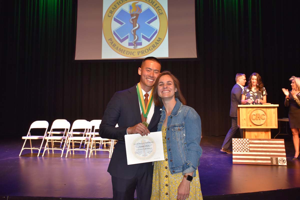 People enjoying the Paramedic Graduation