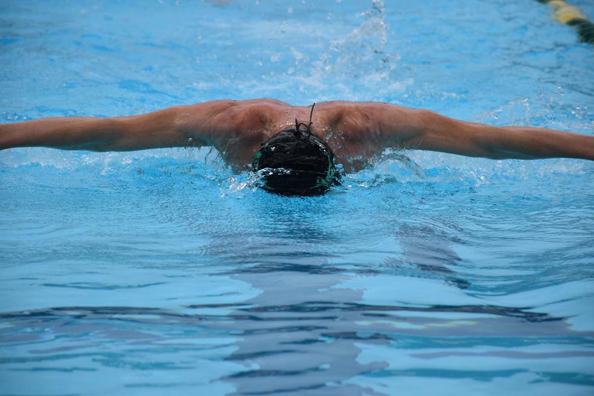 People enjoying the swim meet