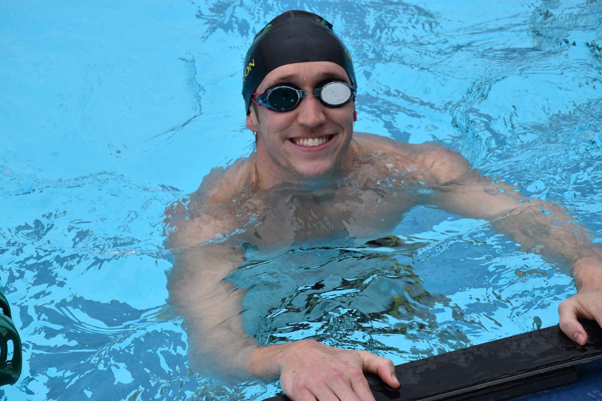 People enjoying the swim meet