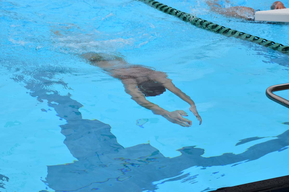 People enjoying the swim meet