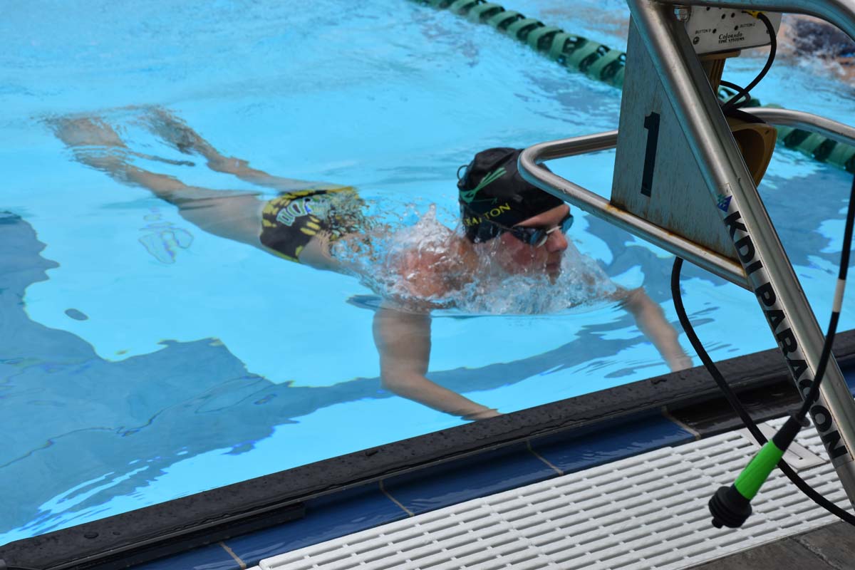 People enjoying the swim meet